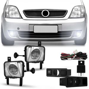 Kit Farol de Milha Corsa Sedan Hatch Meriva 03 a 12 Montana 03 a 10 Auxiliar Neblina