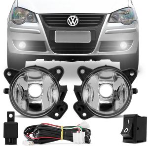 Kit Farol Milha Polo Hatch Sedan 2007 2008 2009 2010 2011 Auxiliar Neblina