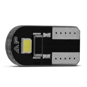 Lâmpada LED T10 0,4W 12V Esmagadinha Slim Branco Carro Lanterna Traseira Ré Seta