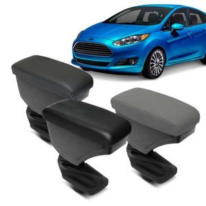 Encosto Descanso de Braço Apoio New Fiesta Hatch Sedan 2013 a 2017 Versão Nacional Couro Ecológico