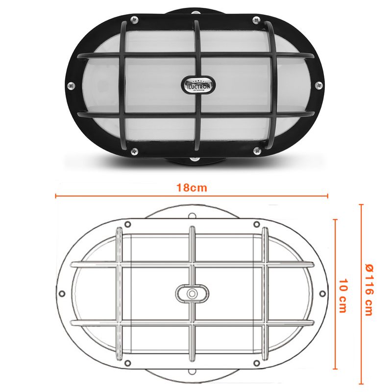 kit-5-luminaria-arandela-tartaruga-led-12w-3000k-sobrepor-parede-externa-teto-bivolt-preta-connectparts--2-