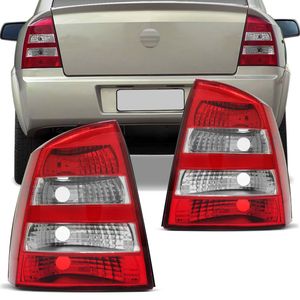 Par Lanterna Traseira Astra Sedan 2003 2004 2005 2006 2007 2008 2009 2010 2011 2012 Bicolor Cristal