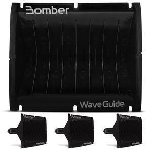 Kit 4 Cornetas Bomber 8 Polegadas Guia de Ondas Wave Guide Preta Boca Retangular