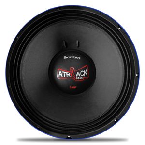 Alto Falante Woofer Bomber Atrack Bass 15 Polegadas 1900W RMS 4 Ohms Bobina Simples Preto e Azul