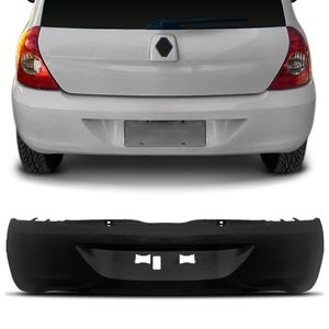 Parachoque Traseiro Clio Hatch 2006 2007 2008 2009 2010 2011 2012 2013 2014 2015 2016 Preto Liso