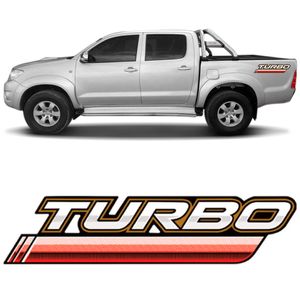 Adesivo Faixa Lateral Hilux 2009 2010 2011 Vermelho e Dourado 1 Peça