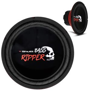 Alto Falante Subwoofer Shutt Ripper 12 Polegadas 600W RMS 4 Ohms Bobina Dupla Preto Vermelho