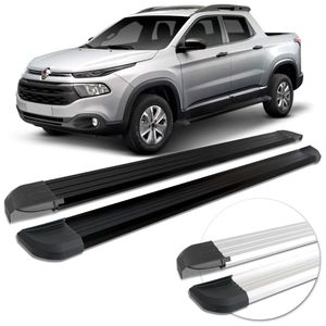 Estribo Lateral Fiat Toro 2016 2017 2018 2019 2020 2021 2022 Anodizado Preto Plataforma