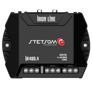 Módulo Amplificador Stetsom Iron Line IR400.4 400W RMS 2 Ohms 4 Canais