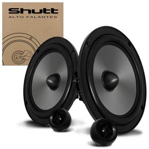 Alto Falante 6" Kit 2 Vias Shutt 160W RMS + 2 Tweeter 80W RMS Capacitor Interno