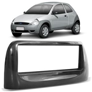 Moldura Painel 1 Din Ford Ka 2000 a 2005 Preto