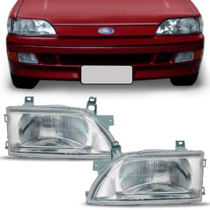 Farol Escort 93 94 95 96 Cromado Foco Simples