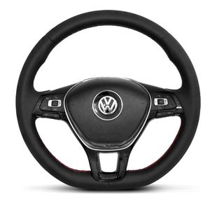 Volante Modelo Golf TSI para Amarok Gol Parati Saveiro Voyage Fox Golf com Costura Vermelha