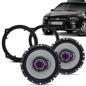 Par de Alto Falantes Stilo 03 a 10 Triaxial Pioneer TS-1760BR 6'' 100W RMS Preto com Roxo Dianteiro