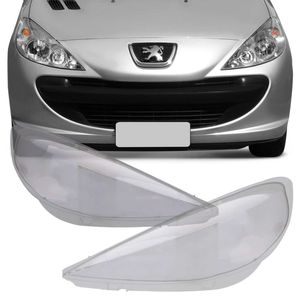 Lente Farol Peugeot 207 2009 2010 2011 2012 2013 2014 2015 Cristal