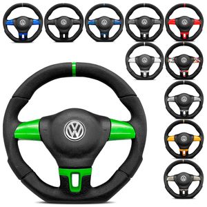 Volante Esportivo Jetta MKR Gol Voyage Saveiro Golf Bora Polo Crossfox Fox Spacefox Várias Cores