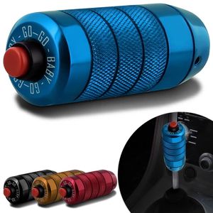 Manopla de Câmbio Tuning Shutt Shifter Recartilhada Azul Dourada Preto Vermelho Botão Performance