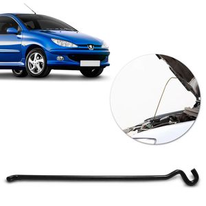 Vareta do Capô Peugeot 206 98 99 2000 a 2012 Haste para Segurar a Tampa Dianteira Ferro 31,5cm