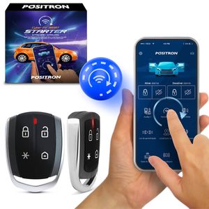 Alarme Automotivo Positron PX360BT Starter Universal Funções Pânico Presença e Bloqueio Progressivo