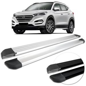 Estribo Lateral New Tucson 2018 2019 2020 Anodizado Preto Plataforma Antiderrapante CeK