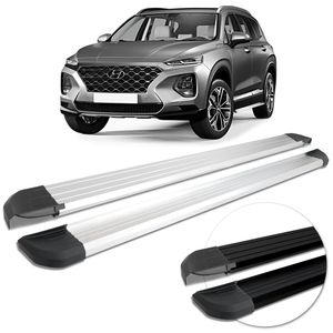 Estribo Lateral Grand Santa Fé 2013 a 2020 Anodizado Preto Plataforma Antiderrapante CeK