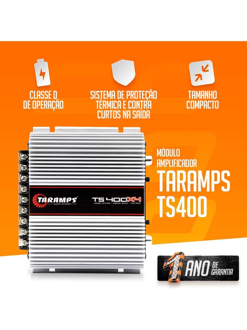 Módulo Amplificador Taramps TS400 400 W RMS