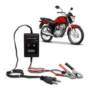 Carregador de Bateria Led Automotivo Para Moto Shutt 12V 2000mAh 24W Auxiliar Partida Indicador