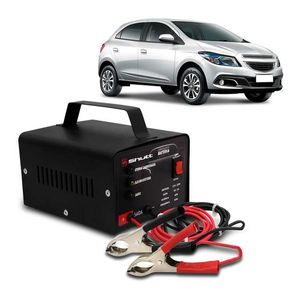 Carregador Bateria Automotivo Para Carro Shutt Bivolt 12V 5A 60W Com Led Indicador Auxiliar Partida