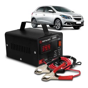 Carregador Bateria Automotivo Para Carro Shutt Bivolt 12V 5A 60W Com Voltímetro Digital