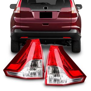 Lanterna Traseira  CRV SUV 2012 2013 2014 Bicolor Vermelho Cristal Inferior com Soquete