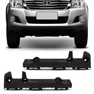 Suporte Guia ParaChoque Dianteiro Hilux 2012 2013 2014 2015 Preto