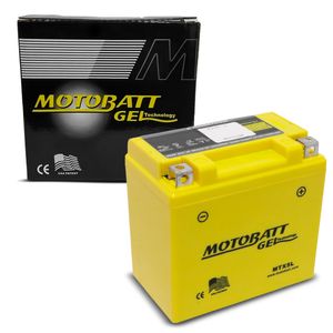 Bateria de Moto Motobatt CG 125 ES Compatível CG 150 Titan ES Bros Mix ES 12V Amarelo MTX5L