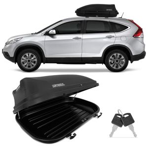 Bagageiro Maleiro de Teto Motobul CR-V 2000 a 2018 350 Litros 50Kg Preto