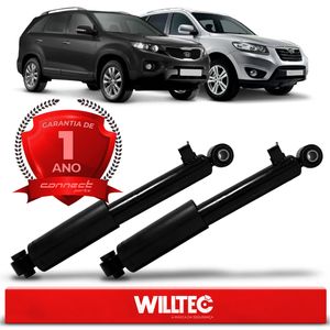 Amortecedor Traseiro Santa Fé Sorento 2010 2011 2012 2013 Willtec AMT171T