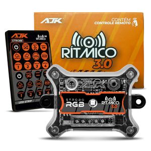 Central Strobo Rgb Ritmico 3.0 AJK Com Controle Dual