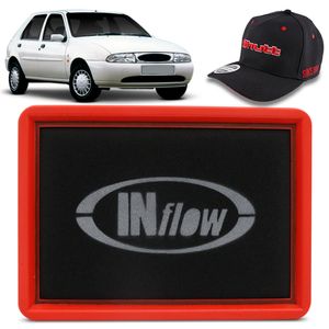 Filtro de Ar Esportivo Inflow Ford Fiesta Street Endura 1997 a 2001 Inbox HPF2200 + Brinde