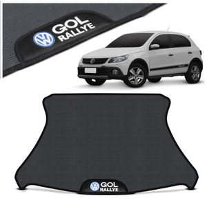 Tapete Porta Malas PVC Preto Gol Rallye G5 2009 a 2012 Com Logo Bordado Concept 3D