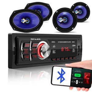 Kit Mp3 Player Shutt Montana 1 Din Bluetooth FM RCA + Kit Fácil Shutt Par 6x9 e Par 6" Polegadas