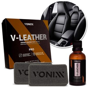 Vitrificador de Couro Automotivo V-Leather Pro 50 ml Vonixx