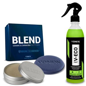 Kit Limpeza Vonixx Blend Ceramic Wax 100ml + Lava a Seco V-Eco Fast 500ml
