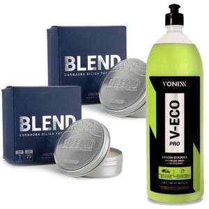Kit Limpeza Vonixx 2 Blend Ceramic Wax 100ml + Lava a Seco V-Eco Fast 1,5 Litros