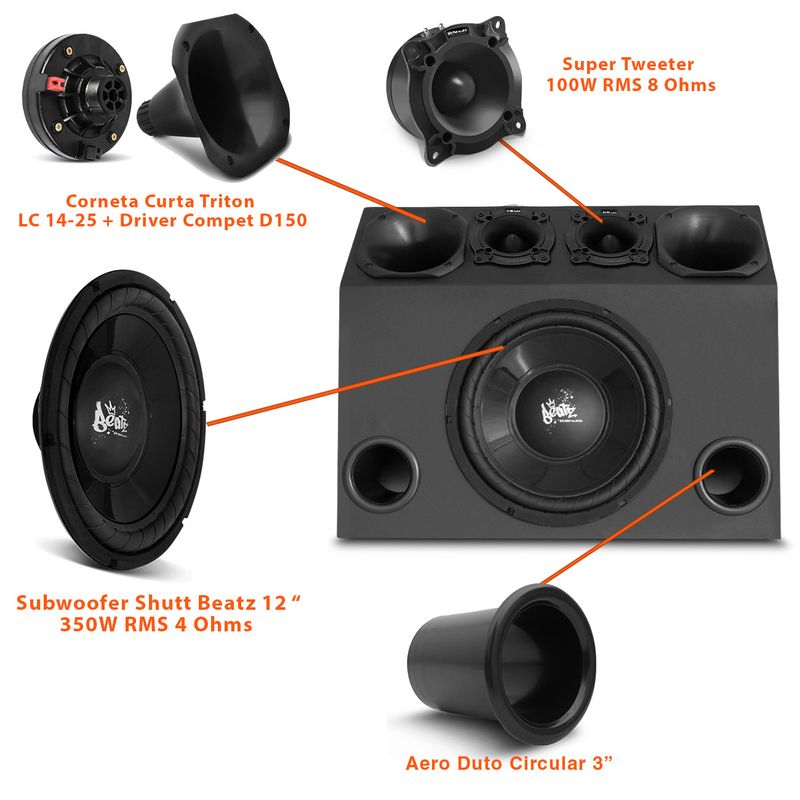 Caixa-Trio-Completa-830W-RMS-Subwoofer-Shutt-Beatz-12---Driver---Super-Tweeter---Corneta-connectparts--2-