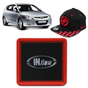 Filtro Ar Esportivo Inflow Hyundai i30 2.0 Kia Cerato 1.6 e 2.0 Cherry QQ 1.1 Inbox HPF8150 + Brinde