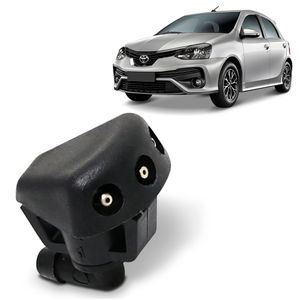 Brucutu Esguicho de Água Toyota Etios 2012 a 2021 Preto Para-Brisa Dianteiro