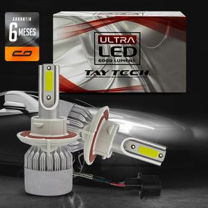 Par Lâmpadas Ultra LED 2D 6000 Lúmens Tay Tech H13 12v 24v 40w Carro Moto Caminhão