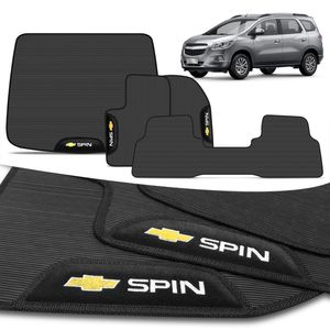 Kit Jogo de Tapete PVC Spin 2012 a 2023 3 Peças + Tapete Porta Malas