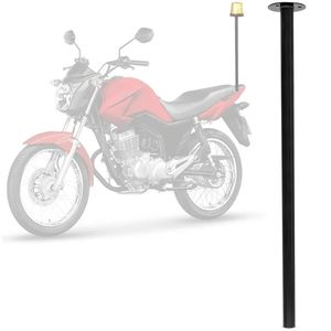 Haste de Ferro para Moto Giroflex Giroled Universal Preta Aço Tubular Fixação