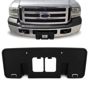 Suporte de Placa Ford F250 F350 F4000 2007 a 2011 Preto Produzido em ABS Rígido Ótimo Acabamento