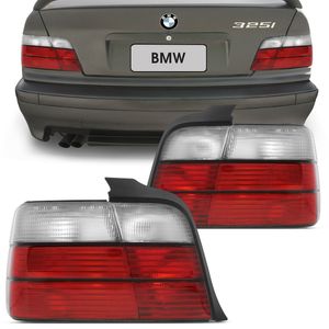 Lanterna Traseira BMW 325 I Serie 3 M3 92 a 97 Bicolor Cristal