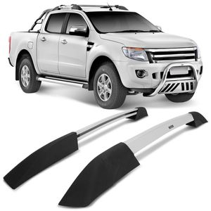 Rack de Teto Longarina Ford Ranger CD 2013 a 2022 Bepo Executive Cromado com Acabamento Polido